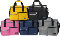 Dog Travel Bag Organizer, Pet Supplies Tote Diaper Bag, Black Medium