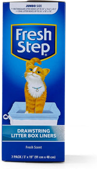Drawstring Litter Box Liners Scented, Jumbo Size, 36" X 19" - 7 Count